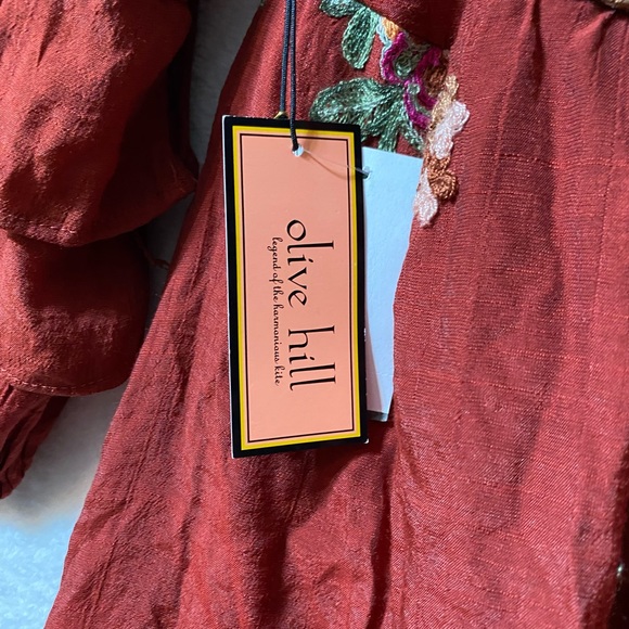 Olive Hill women’s medium floral dress with 3/4 ruffle sleeves - Picture 8 of 9